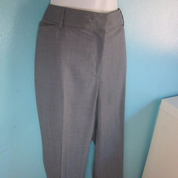 Brooks Brothers Womens Size 12 Blue Check Wool Lucia Fit Pants New Condition - Picture 12 of 13